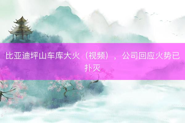 比亚迪坪山车库大火（视频），公司回应火势已扑灭