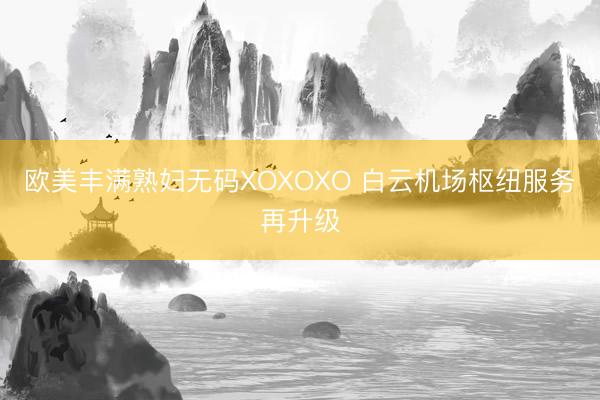 欧美丰满熟妇无码XOXOXO 白云机场枢纽服务再升级