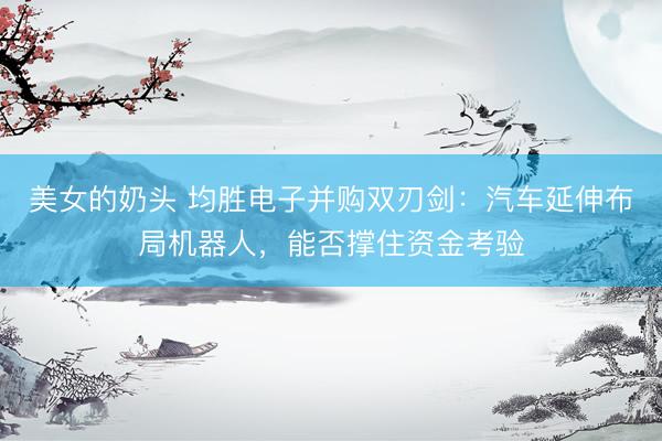 美女的奶头 均胜电子并购双刃剑：汽车延伸布局机器人，能否撑住资金考验