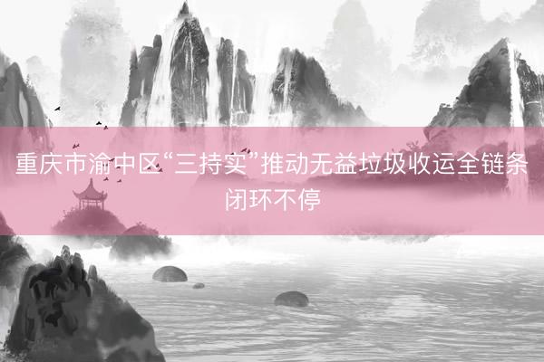 重庆市渝中区“三持实”推动无益垃圾收运全链条闭环不停
