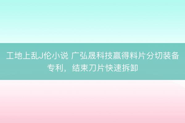 工地上乱J伦小说 广弘晟科技赢得料片分切装备专利，结束刀片快速拆卸
