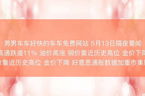 男男车车好快的车车免费网站 5月13日隔夜要闻：好意思股涨跌不一 高通跌逾11% 油价高涨 铜价靠近历史高位 金价下降 好意思通胀数据加重市集压力