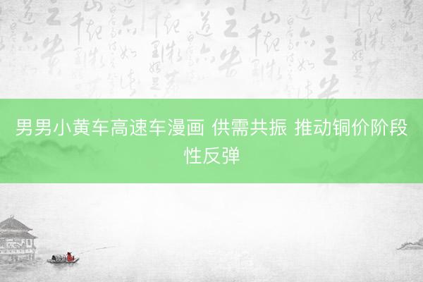 男男小黄车高速车漫画 供需共振 推动铜价阶段性反弹