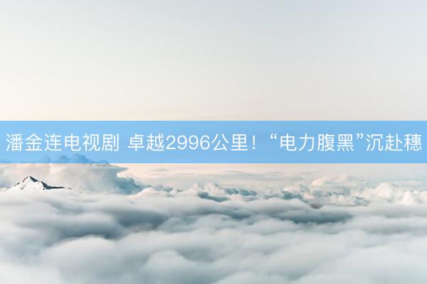 潘金连电视剧 卓越2996公里！“电力腹黑”沉赴穗